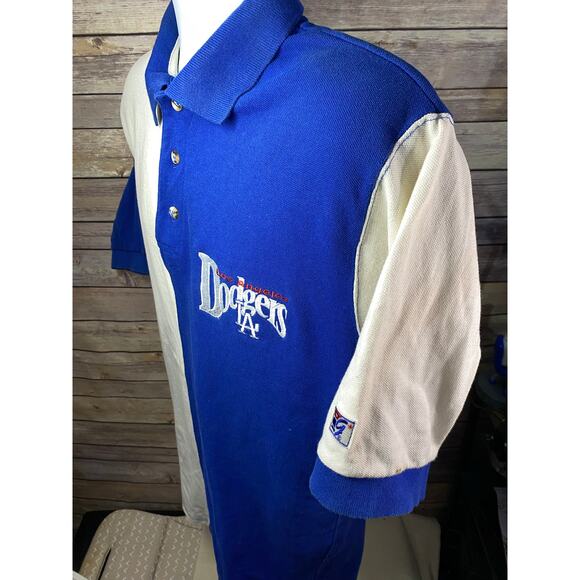 The Game Los Angeles Dodgers Polo – Blue & White Split Design Men’s Size Large - Picture 9 of 13